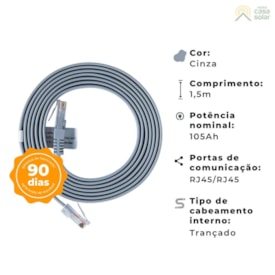 Segunda imagem do produto Cabo de Comunicação BMS-LINK e Bateria Epever - CC-RJ45-200U