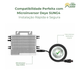Segunda imagem do produto Cabo de Extensão de 2 Metros Para Microinversores Deye SUNG4