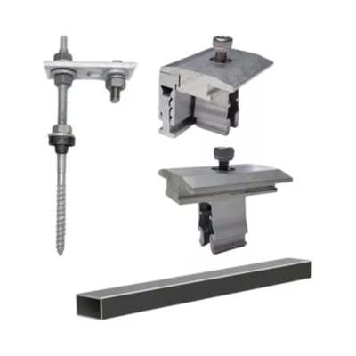 Caixa Acessórios Fixação Telhado Fibrocimento 2 Módulos 230W a 385W