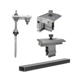 Caixa Acessórios Fixação Telhado Ondulado Viga Madeira 2 Módulos Perfil Master