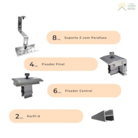 Segunda imagem do produto Caixa Acessórios Fixação Telhado Ondulado Viga Madeira 2 Módulos Perfil Master