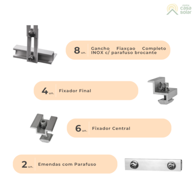 Segunda imagem do produto CAIXA DE ACESSORIOS P/ TELHADO CERAMICO DE 4 MÓDULOS SOOLAR