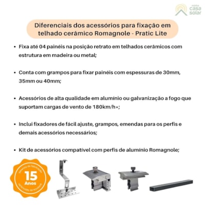 Segunda imagem do produto Caixa de Acessórios para Fixação em Telhado Cerâmico - Romagnole