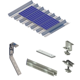 Caixa De Acessórios Para Fixação Telhado Kelhetão 4 Painéis Perfix