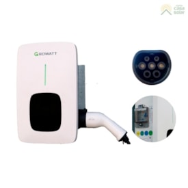 Segunda imagem do produto Carregador Carro Elétrico 7kW T2 220V Wifi Growatt - THOR07AS-P