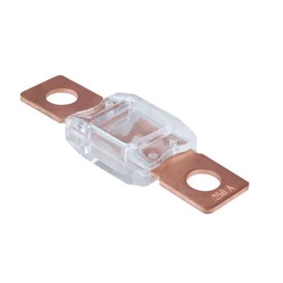 Segunda imagem do produto Cartela com 03 unidades do Fusível para Corrente Contínua de 250 Amperes Tipo Mega - CMG250A