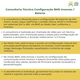 Consultoria Técnica para Configuração de Bateria de Lítio 
