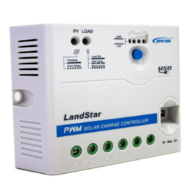 Segunda imagem do produto Controlador de carga 10A 12V PWM EP Solar - LS1024EU