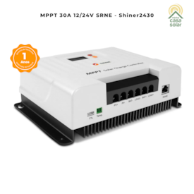 Segunda imagem do produto Controlador De Carga MPPT 40A 12V/24V SRNE - Shiner 2440