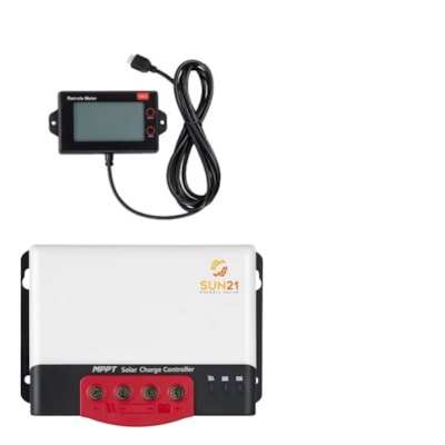 Controlador De Carga Solar 30a Mppt Sun21 com Display Externo
