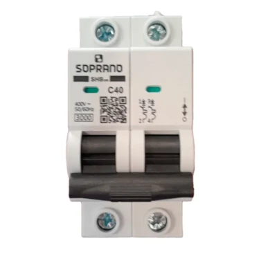 Disjuntor Bipolar 40A 3kA 220V Curva C - Soprano