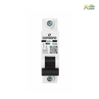 Disjuntor Monofásico 32A 3kA 220V Curva C - Soprano