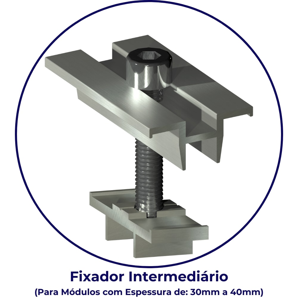 Estrutura De Fixação Monoposte 2 Painéis Solo Simples Perfix