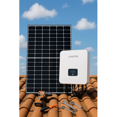 Instalação Kit Solar para Economia até 1198kWh/mês Livoltek - BH e Região