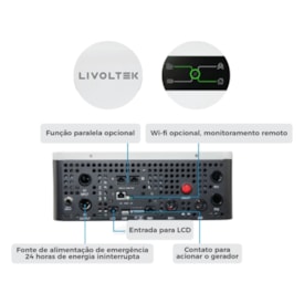 Segunda imagem do produto Inversor Carregador 5kW 220V Monofásico Livoltek - GF1-5K48S1