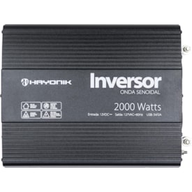 Segunda imagem do produto Inversor de 2000W 12V/127V Onda Senoidal Hayonik - PW-HAY2000