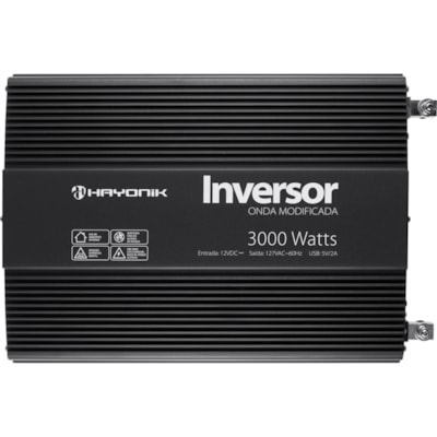 Segunda imagem do produto Inversor de 3000W 12V/127V Onda Modificada Hayonik - PW-HAY3000