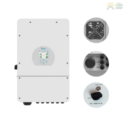 Segunda imagem do produto Inversor Híbrido 5kW 127/220V Bifásico 2MPPT Deye - SUN-5K-SG01LP1-US