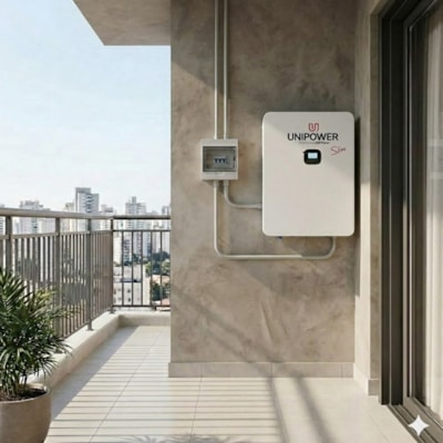 Segunda imagem do produto Inversor Solar All In One 4,5kW 48/127V com Litio 4,8kW Unipower Slim U HOME4.5K4800