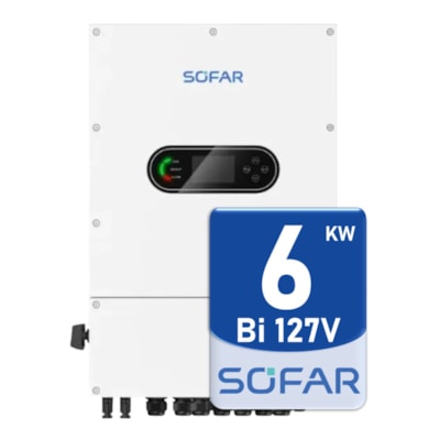 Segunda imagem do produto Inversor Solar Híbrido 6kW 127/220V Bifásico 2MPPT Sofar HYD-6K-LSP1