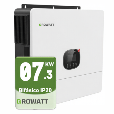 Inversor Solar Híbrido 7,3kW 127/220V Bifasico 2MPPT c/WiFI Growatt SPE 7300US