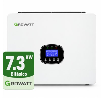 Inversor Solar Híbrido 7,3kW 127/220V Bifasico 2MPPT c/WiFI Growatt SPE 7300US