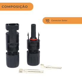 Segunda imagem do produto Kit 10 Pares Conector para Painel Solar com Terminais - Suyeego