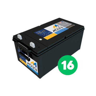 Kit 16 Baterias Estacionarias Moura 234Ah 12V (antiga 220Ah) - 12MS234