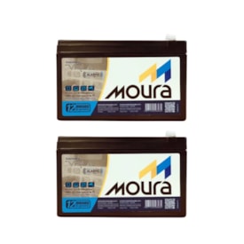 Kit 2 Baterias para Alarme 4Ah 12V Moura - 12MVA-ALARME