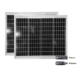 Kit 2 Painel 80W Monocristalino com Conector