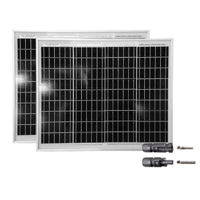 Kit 2 Painel 80W Monocristalino com Conector