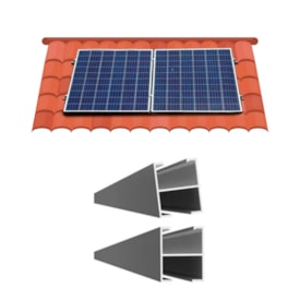 Kit 2 Perfis de Alumínio H 2400mm Para Telhado Pratic Lite - Romagnole