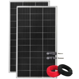 Kit 2 Placas 160W Monocristalino com Conector MC4 e Cabos
