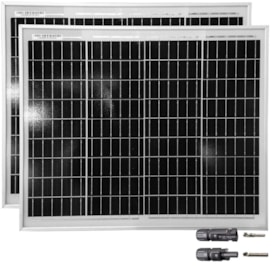 Kit 2 Placas 30W Monocristalino com Conector