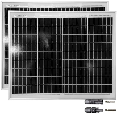 Kit 2 Placas 30W Monocristalino com Conector