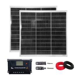 Kit 2 Placas 80W Para Caminhão 24V Controlador 30A MC4 Cabos
