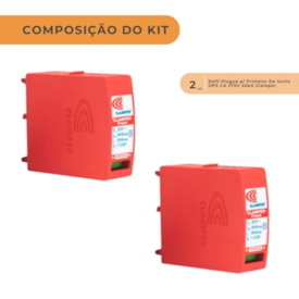 Segunda imagem do produto Kit 2 Unidades Refil Plugue p/ Protetor De Surto DPS CA 275V 45kA Clamper