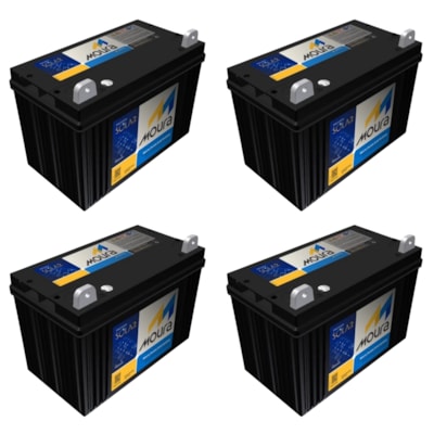Kit 4 Baterias Estacionarias Moura 111Ah 12V (antiga 105Ah) - 12MS111