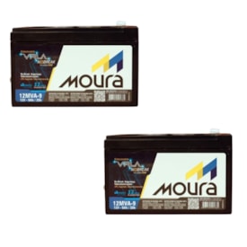 Kit 5 Baterias Estacionária VRLA 9Ah 12V Moura Nobreak - 12MVA9 