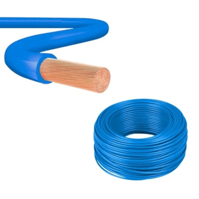 Kit 5 Metros Cabo Flexível 6mm² 750V Azul