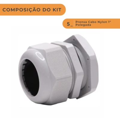Segunda imagem do produto Kit 5 Prensa Cabo Nylon 1