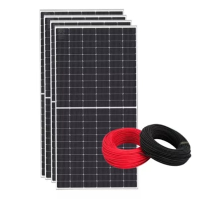 Kit 6 Unidades Painel Placa Solar 555w Canadian + Cabos