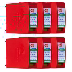  Kit 6 unidades Plugue DPS para Proteção de Surto CC 1040V 40kA Clamper