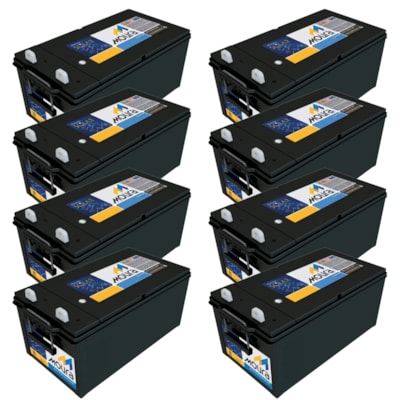 Kit 8 Baterias Estacionarias Moura 234Ah 12V (antiga 220Ah) - 12MS234