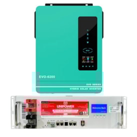 Kit Backup Anern EVO 6,2kW 48/220V com Bateria Solar Litio 100Ah Unipower