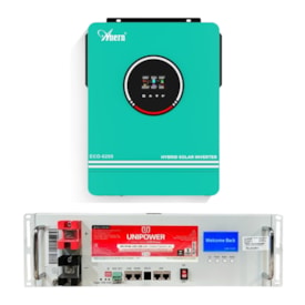 Kit Backup Anern EVO 6,2kW 48/220V com Bateria Solar Litio 100Ah Unipower