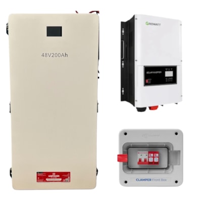 Kit Backup Growatt 48V/127V com Bateria Solar de Lítio 200Ah Unipower