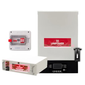Kit Backup Unipower 48V/220V com Bateria Solar de Lítio 100Ah Unipower