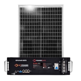 Kit Bateria de Lítio 100Ah 48V GetPower com 3 Placas 160W