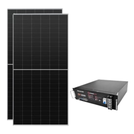 Kit Bateria de Lítio GetPower 100Ah 48V e 2 Painel Solar 680W